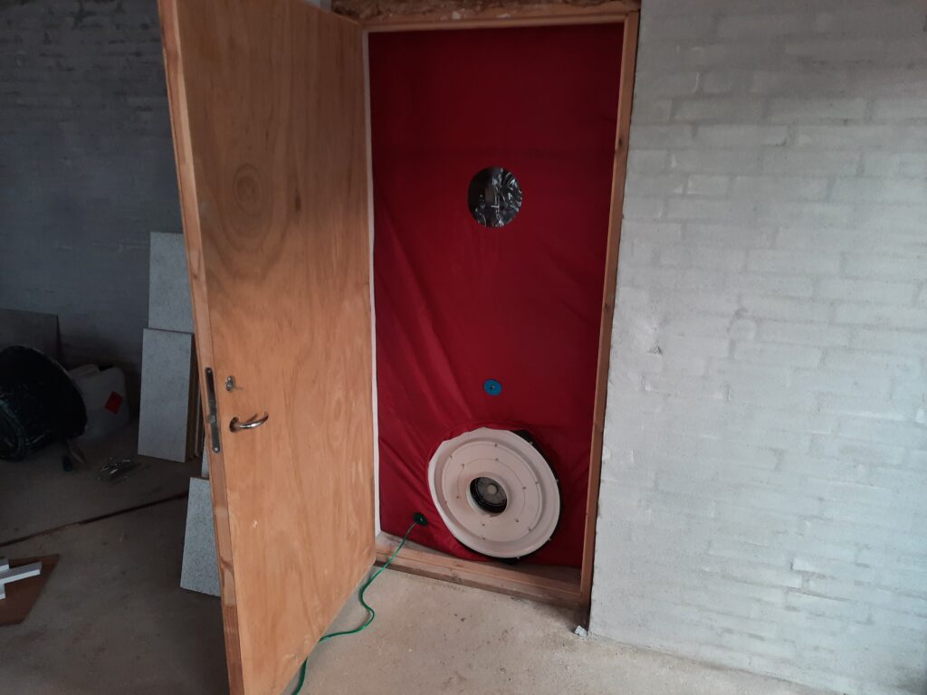 Blowerdoor test af nybyggeri